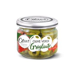 Olives vertes grillées à l'huile picante