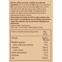 CIOCCOGRANO Blé complet et Chocolat noir